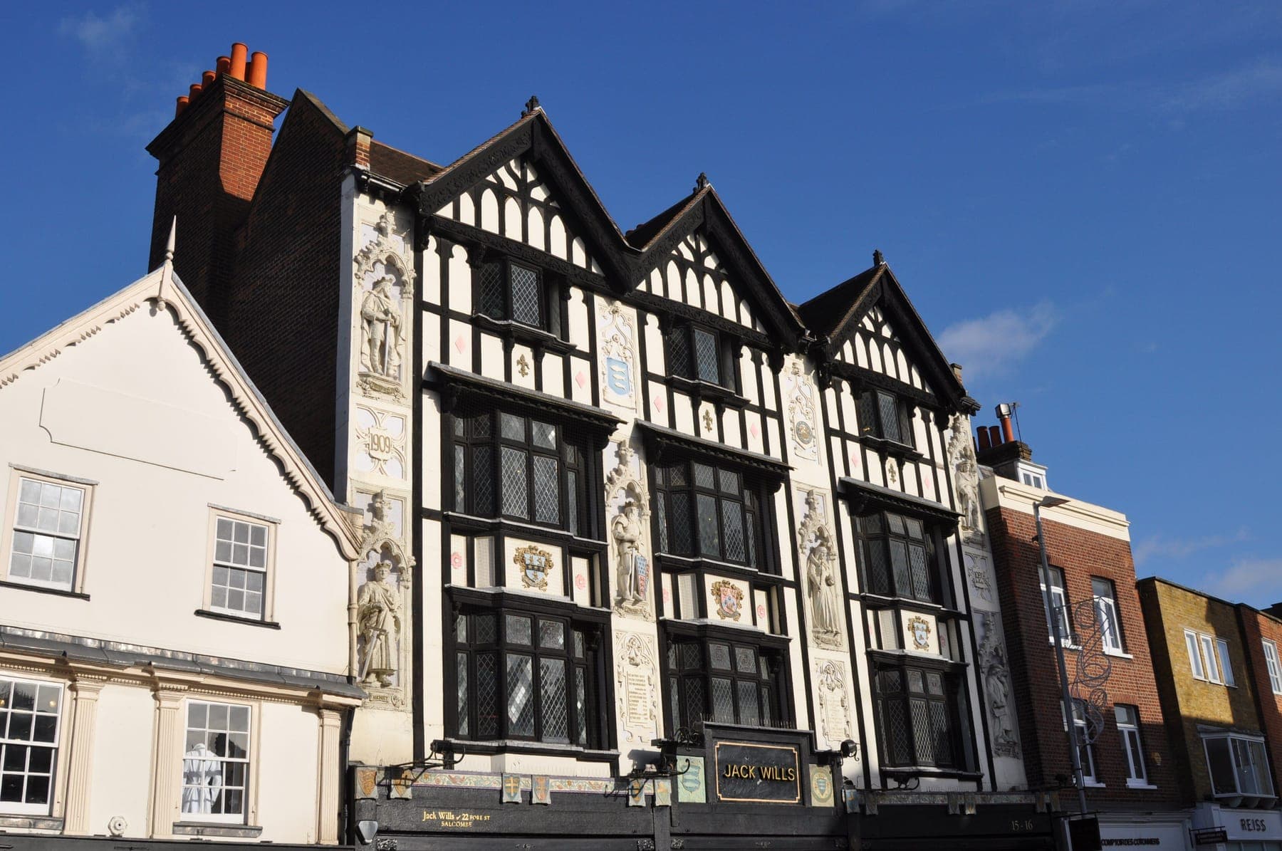 Timber-framed buildings in Kingston Market Place